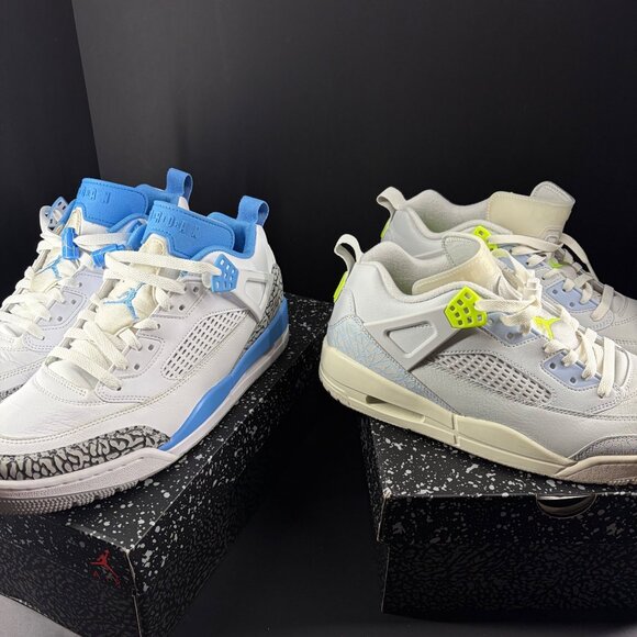 Jordan Other - Air Jordan Spizike Low Sneaker Bundle White/University Blue & Grey/Yellow Size 1